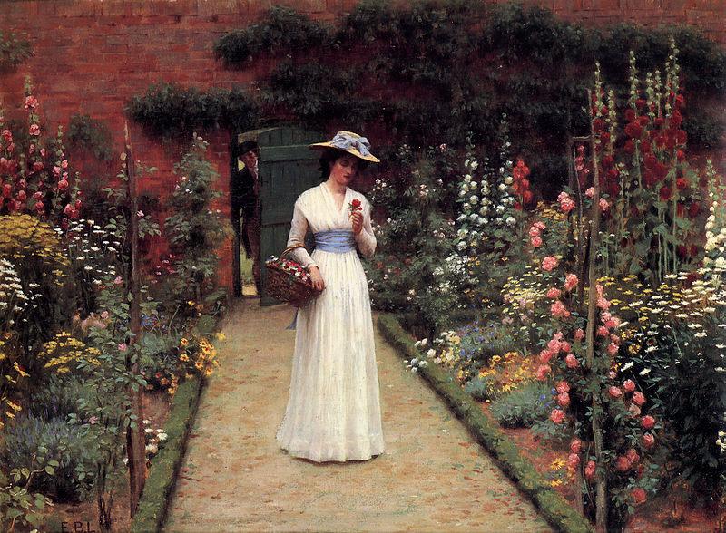 Edmund Blair Leighton Lady in a Garden Germany oil painting art